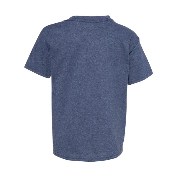 Youth-sized T-shirt made of cotton/poly with 5% recycled polyester from plastic... from ASI 84358 S&S Activewear