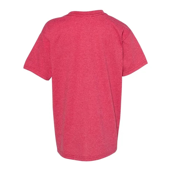 Youth-sized T-shirt made of cotton/poly with 5% recycled polyester from plastic... from ASI 84358 S&S Activewear
