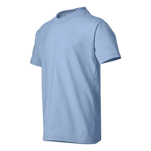 Youth-sized T-shirt made of cotton/poly with 5% recycled polyester from plastic... from ASI 84358 S&S Activewear