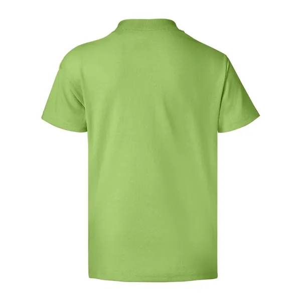 Youth-sized T-shirt made of cotton/poly with 5% recycled polyester from plastic... from ASI 84358 S&S Activewear
