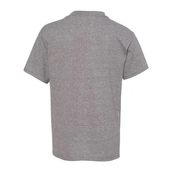 Youth-sized T-shirt made of cotton/poly with 5% recycled polyester from plastic... from ASI 84358 S&S Activewear
