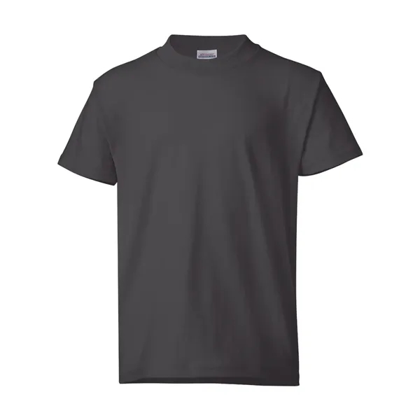 Youth-sized T-shirt made of cotton/poly with 5% recycled polyester from plastic... from ASI 84358 S&S Activewear