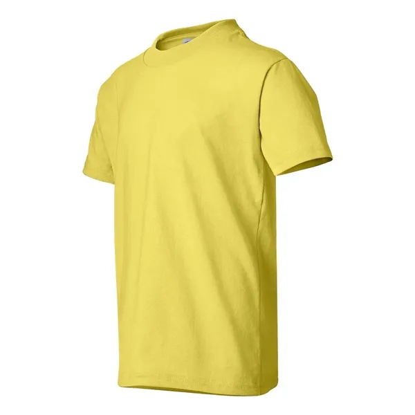 Youth-sized T-shirt made of cotton/poly with 5% recycled polyester from plastic... from ASI 84358 S&S Activewear