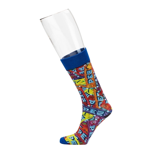 Custom one-size-fits-most crew socks with a fully customizable design and solid... from ASI 88060 Snugz/USA Inc / Sweda®