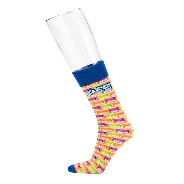 Custom one-size-fits-most crew socks with a fully customizable design and solid... from ASI 88060 Snugz/USA Inc / Sweda®