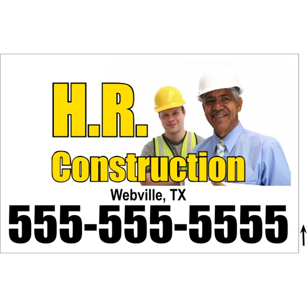 36" x 24" corrugated plastic 4CP sign with 3/16" thickness.... from ASI 89910 Stouse, LLC