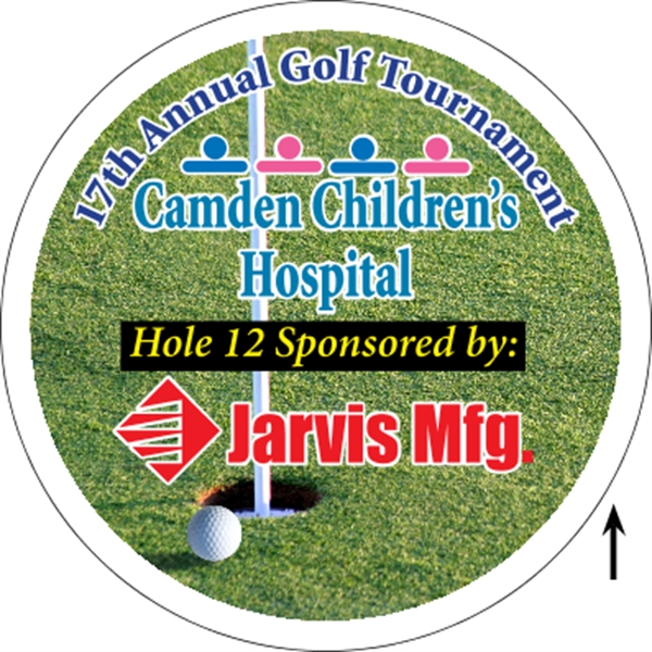 22" circle shaped corrugated 4CP sign with 3/16" thickness.... from ASI 89910 Stouse, LLC