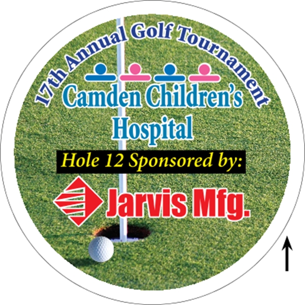 22" circle shaped corrugated 4CP sign with 3/16" thickness.... from ASI 89910 Stouse, LLC