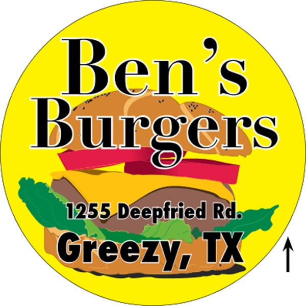 22" circle shaped corrugated 4CP sign with 3/16" thickness.... from ASI 89910 Stouse, LLC