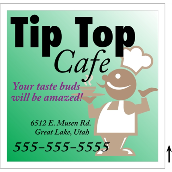 24" x 24" corrugated plastic 4CP sign with 3/16" thickness.... from ASI 89910 Stouse, LLC