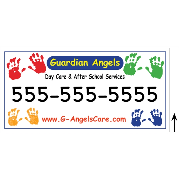 24" x 12" corrugated plastic 4CP sign with 3/16" thickness.... from ASI 89910 Stouse, LLC