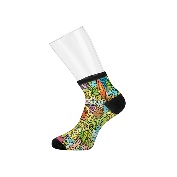 Custom mid-rise one-size-fits-most sport style socks with a fully customizable design... from ASI 88060 Snugz/USA Inc / Sweda®