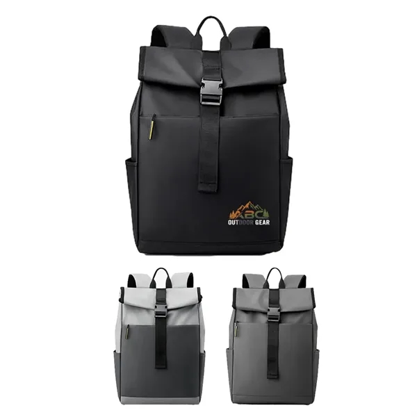 Water-resistant roll-top backpack with dual-access main compartment and multi-pocket design, perfect... from ASI 72657 Active Life Promo / Active Life
