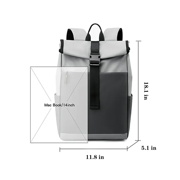 Water-resistant roll-top backpack with dual-access main compartment and multi-pocket design, perfect... from ASI 72657 Active Life Promo / Active Life