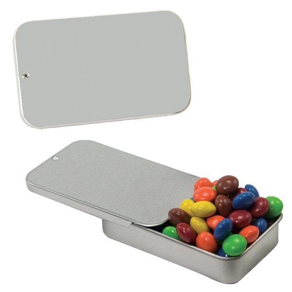 Slider tin filled with a treat of your choice between mints,... from ASI 61125 Hit Promotional Products