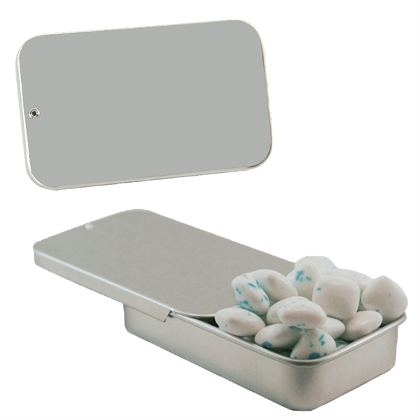Slider tin filled with a treat of your choice between mints,... from ASI 61125 Hit Promotional Products