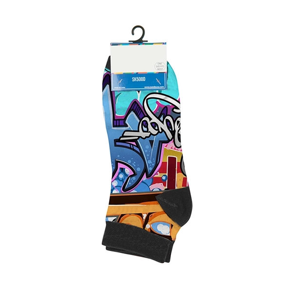 Custom short one-size-fits-most sport style socks with a fully customizable design... from ASI 88060 Snugz/USA Inc / Sweda®