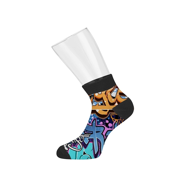Custom short one-size-fits-most sport style socks with a fully customizable design... from ASI 88060 Snugz/USA Inc / Sweda®