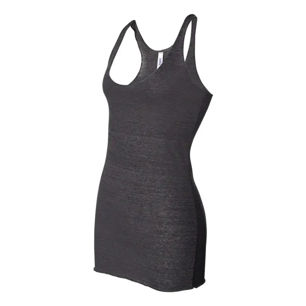Women's tri-blend racerback tank top with overlock hem on neck. Blank... from ASI 84358 S&S Activewear