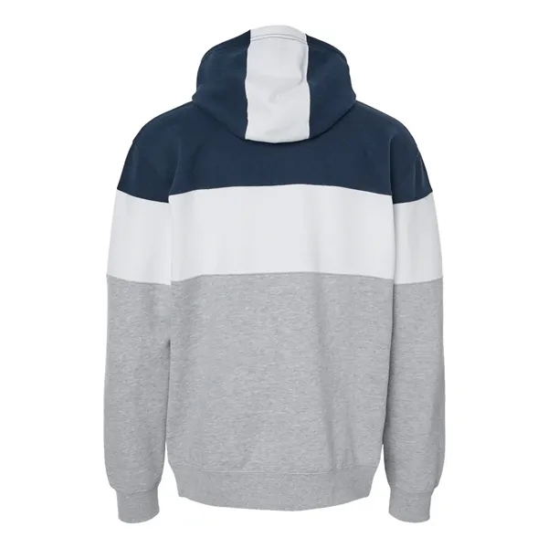 J. America Varsity Fleece Colorblocked Hooded Sweatshirt... from ASI 84358 S&S Activewear