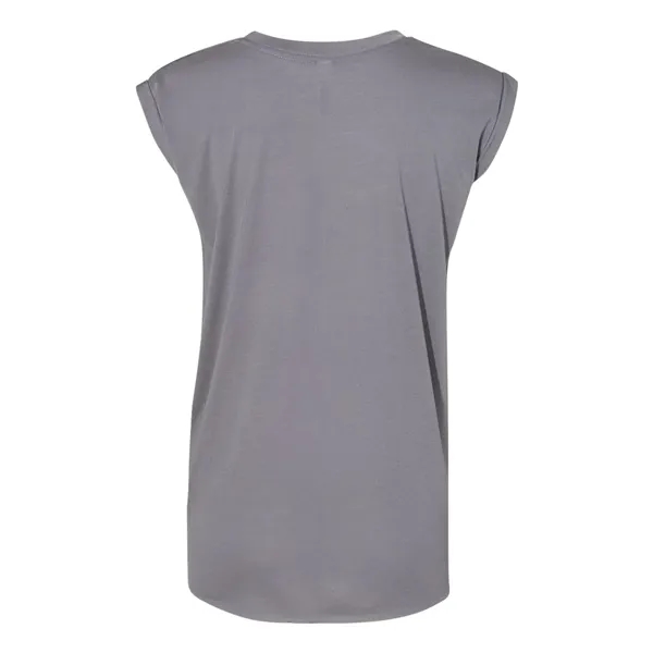 Women's Flowy Muscle Tee with Rolled Cuffs... from ASI 84358 S&S Activewear