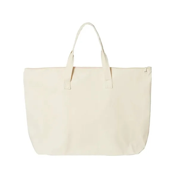 Cotton canvas tote with zipper top closure... from ASI 84358 S&S Activewear