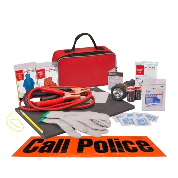 45 piece auto safety kit. Includes 8' 10 gauge booster cables,... from ASI 63698 Justin Case®