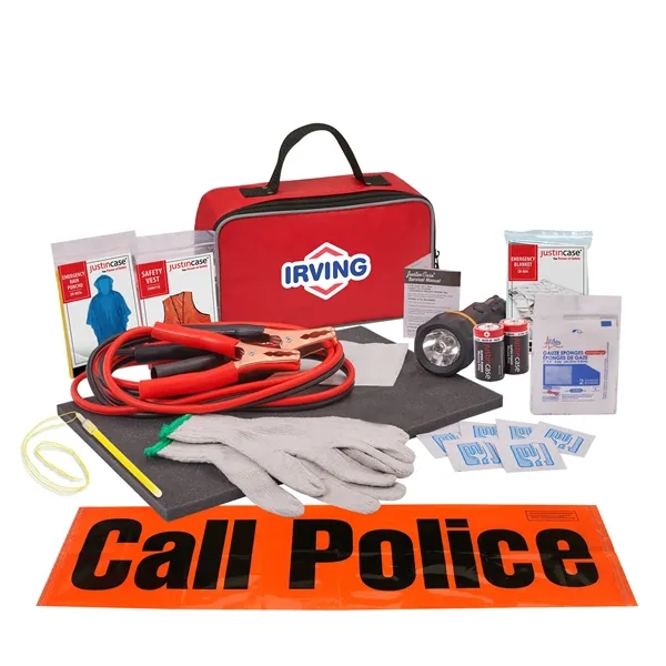 45 piece auto safety kit. Includes 8' 10 gauge booster cables,... from ASI 63698 Justin Case®