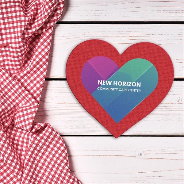 Heart shaped jar opener made of rubber, with a digital full-color... from ASI 54040 Fey Promo