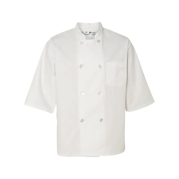 Pre-shrunk half sleeve chef coat with left chest pockets.... from ASI 84358 S&S Activewear