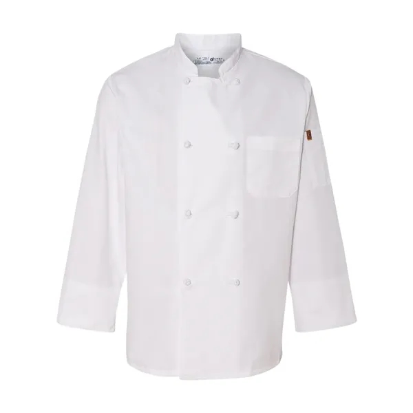 Eight knot button, double-breasted chef coat with thermometer pocket and left... from ASI 84358 S&S Activewear
