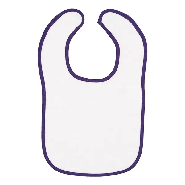 Infant snap bib with contrast-color binding. Blank product.... from ASI 84358 S&S Activewear