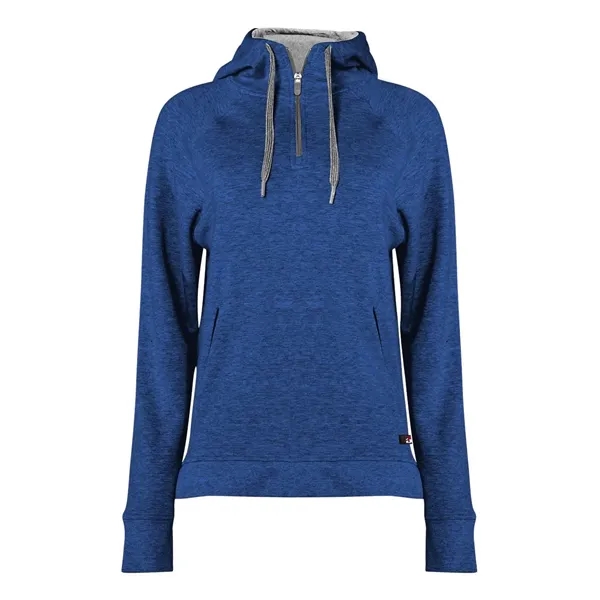 Women's Fitflex French Terry Hooded 1/4 Zip... from ASI 84358 S&S Activewear