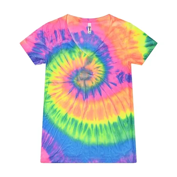 Colortone Women's Tie-Dyed V-Neck T-Shirt... from ASI 84358 S&S Activewear