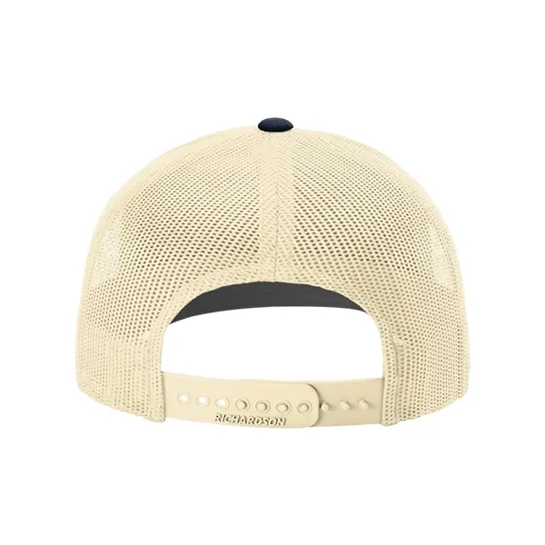 Trucker snapback cap made of polyester/cotton with a mesh back and... from ASI 84358 S&S Activewear