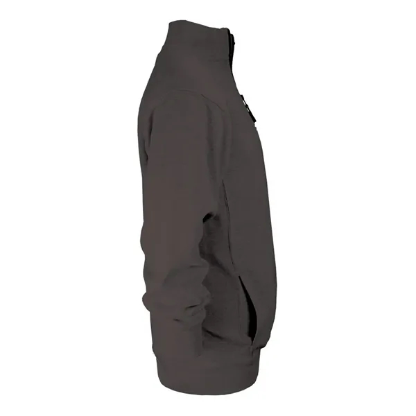 Quarter-zip pullover made of ring-spun cotton/polyester fleece featuring a hidden tunnel... from ASI 84358 S&S Activewear