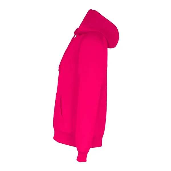 Women's fleece moisture-wicking hoodie with a front pouch featuring a headset... from ASI 84358 S&S Activewear