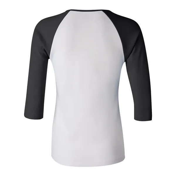 Women's baby rib 3/4 sleeve raglan t-shirt. Blank product.... from ASI 84358 S&S Activewear