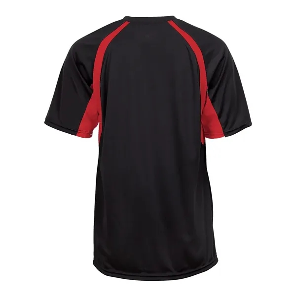 Short sleeve youth shirt with contrast panel... from ASI 84358 S&S Activewear