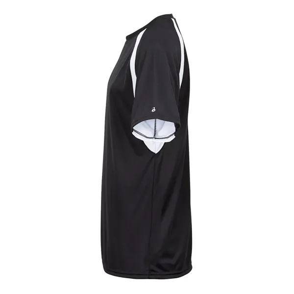 Short sleeve youth shirt with contrast panel... from ASI 84358 S&S Activewear