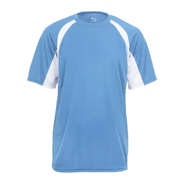 Short sleeve youth shirt with contrast panel... from ASI 84358 S&S Activewear