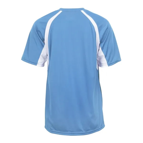 Short sleeve youth shirt with contrast panel... from ASI 84358 S&S Activewear
