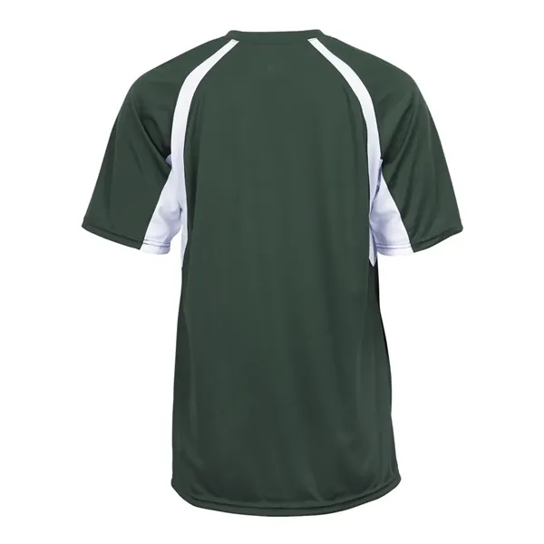 Short sleeve youth shirt with contrast panel... from ASI 84358 S&S Activewear
