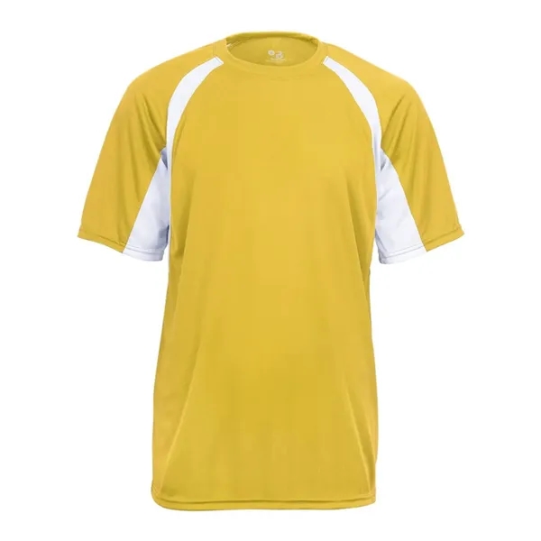 Short sleeve youth shirt with contrast panel... from ASI 84358 S&S Activewear