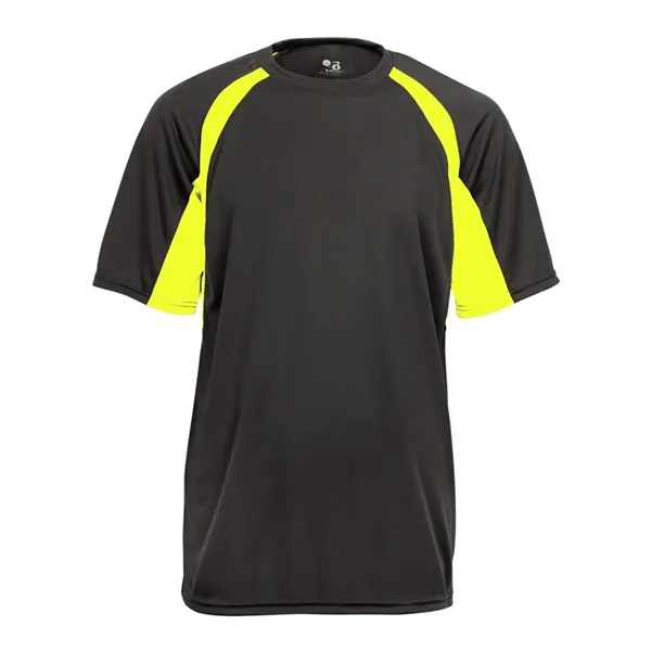 Short sleeve youth shirt with contrast panel... from ASI 84358 S&S Activewear