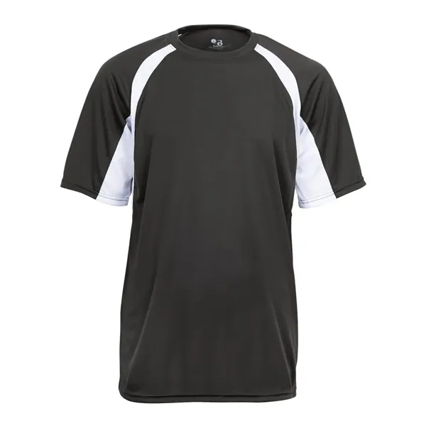 Short sleeve youth shirt with contrast panel... from ASI 84358 S&S Activewear