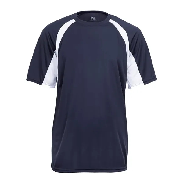 Short sleeve youth shirt with contrast panel... from ASI 84358 S&S Activewear