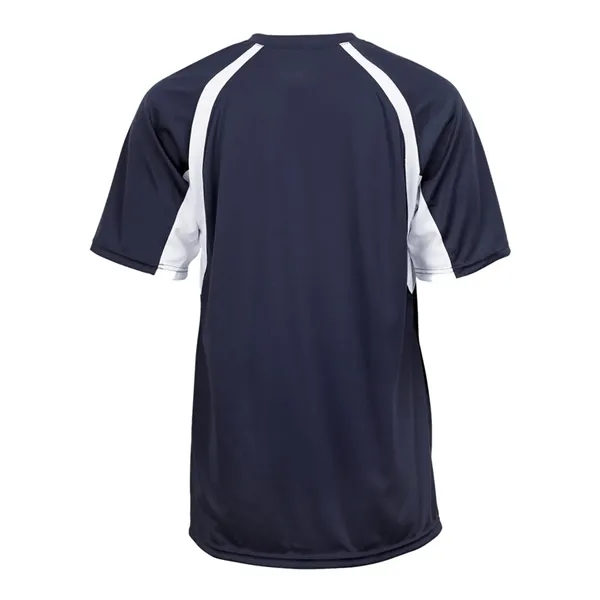 Short sleeve youth shirt with contrast panel... from ASI 84358 S&S Activewear