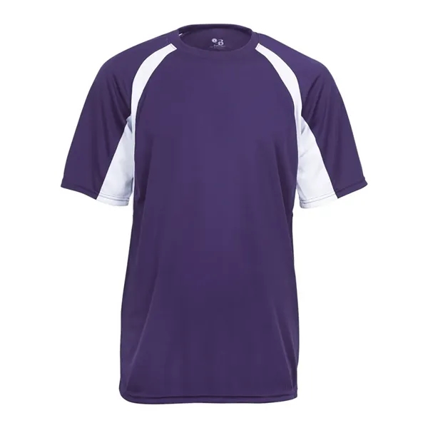 Short sleeve youth shirt with contrast panel... from ASI 84358 S&S Activewear