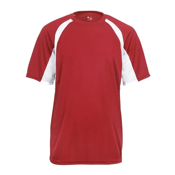 Short sleeve youth shirt with contrast panel... from ASI 84358 S&S Activewear